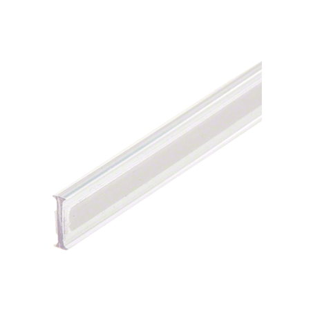 CRL EZCC128 Clear Copolymer Strip for 180 Degree Glass-to-Glass Joints - 9/16" Laminated Glass - 120" Stock Length