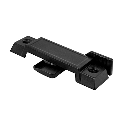 CRL F2589B Black Sliding Window Lock with 2-1/4" Screw Hole and 3/8" Latch Projection - Bulk 20/Pk