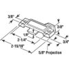 CRL F2596 Bronze Sliding Window Lock with 2-1/4" Screw Holes and 3/8" Latch Projection