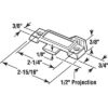 CRL F2596 Bronze Sliding Window Lock with 2-1/4" Screw Holes and 3/8" Latch Projection