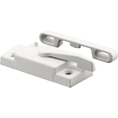 CRL F2625 White Sash Lock and Keeper with 2-1/16" Holes and without Lugs