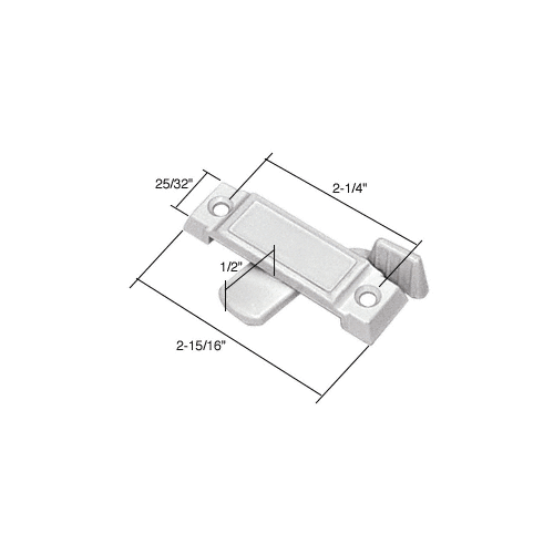 CRL F2596 Bronze Sliding Window Lock with 2-1/4" Screw Holes and 3/8" Latch Projection