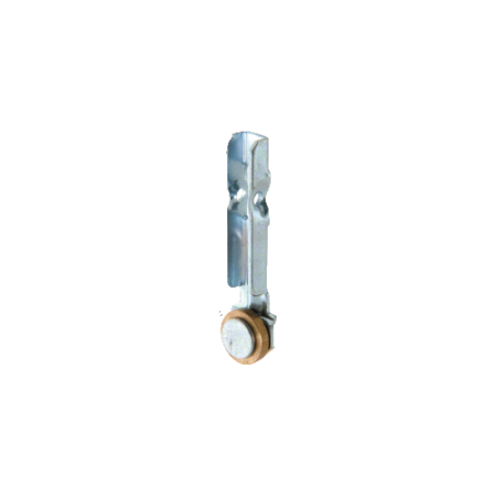 CRL G3156 1/2" Flat Edge Brass Sliding Window Roller With Stamped Steel Bracket for International Windows