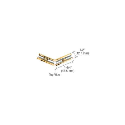 CRL GCB635SC Satin Chrome 135 Degree Junior Traditional Style Glass Clamp for 1/4" Glass