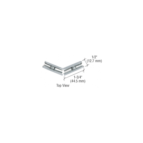 CRL GCB635SC Satin Chrome 135 Degree Junior Traditional Style Glass Clamp for 1/4" Glass