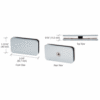 CRL GCB680SC Satin Chrome 180 Degree Junior Traditional Style Fixed Glass Clamp for 1/4" Glass