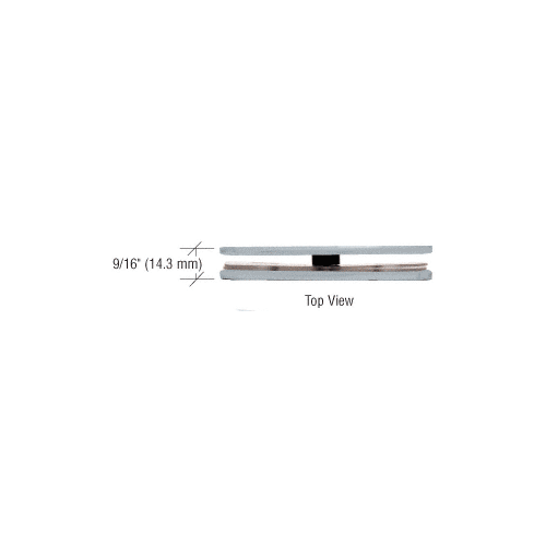 CRL GCB680SC Satin Chrome 180 Degree Junior Traditional Style Fixed Glass Clamp for 1/4" Glass