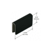 CRL GDH7BL Black Rectangular Strike Plate