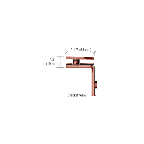 CRL GE090BR Polished Brass Geneva Series Glass-to-Glass Bracket