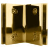 CRL GE090BR Polished Brass Geneva Series Glass-to-Glass Bracket