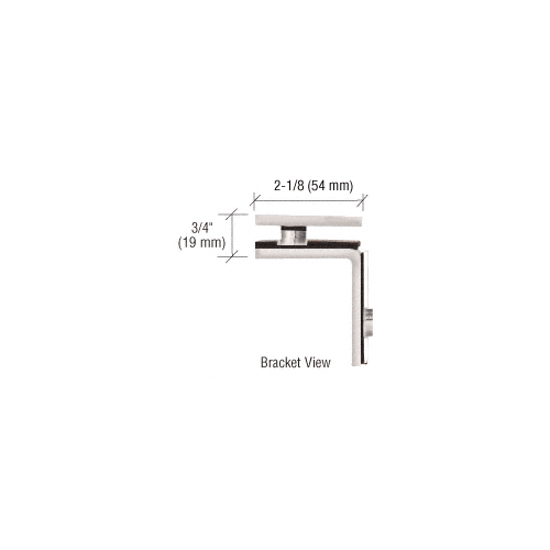 CRL GE090BR Polished Brass Geneva Series Glass-to-Glass Bracket