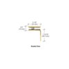 CRL GE90SSB Satin Brass Geneva Series Wall Mount Bracket