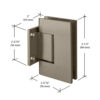 CRL GEN074ABN Antique Brushed Nickel Geneva 074 Series Wall Mount Short Back Plate Hinge