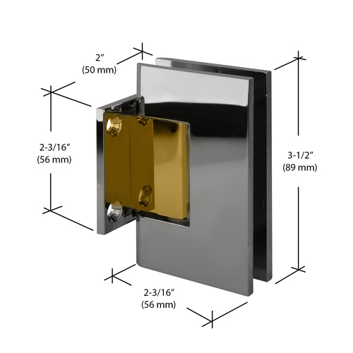 CRL GEN074ABN Antique Brushed Nickel Geneva 074 Series Wall Mount Short Back Plate Hinge