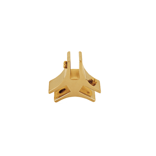 CRL GFC8901BR Brass 1-1/2" Long 4-Way 90 Degree Deluxe Glass Furniture Connector for 3/4" Glass