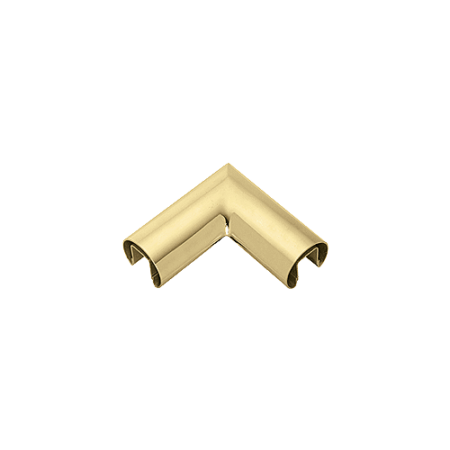 CRL GR15HPB Polished Brass 1-1/2" Diameter 90 Degree Horizontal Corner for 1/2" or 5/8" Glass Cap Railing