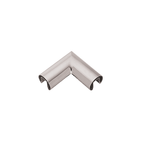 CRL GR15HPS Polished Stainless 1-1/2" Diameter 90 Degree Horizontal Corner for 1/2" or 5/8" Glass Cap Railing