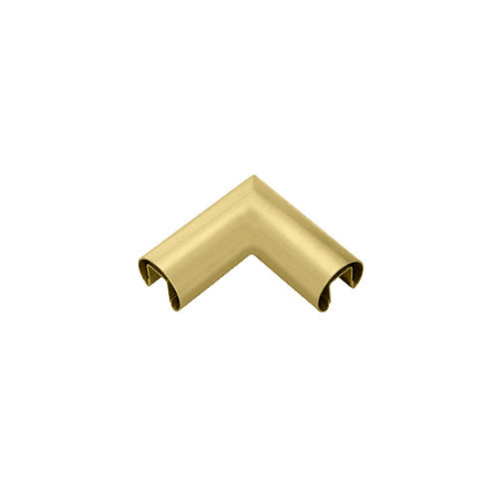 CRL GR15HSB Satin Brass 1-1/2" Diameter 90 Degree Horizontal Corner for 1/2" or 5/8" Glass Cap Railing