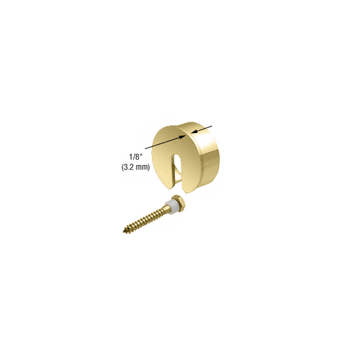 CRL GR15SECPB Polished Brass Stabilizing End Cap for 1-1/2" Cap Railing