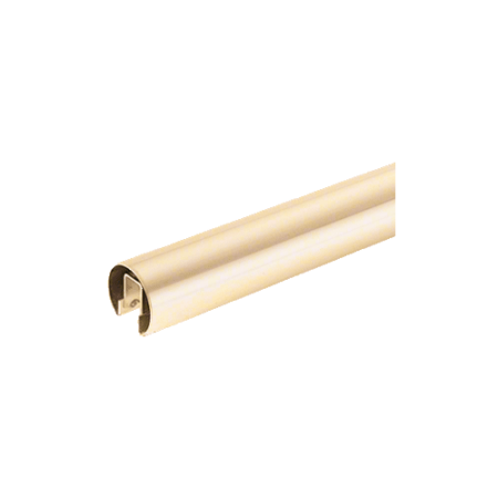 CRL GR20PB C260 Alloy Polished Brass 2" Premium Cap Rail for 1/2" Glass - 120"