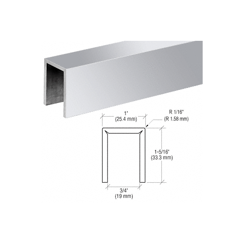 CRL GRLC10BS6 316 Brushed Stainless Crisp Corner 11 Gauge Cap Railing