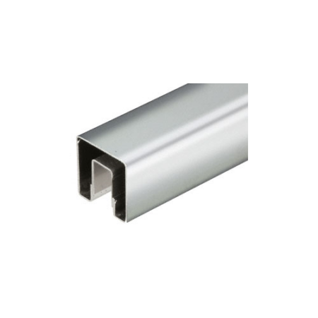 CRL GRS15PS14 Polished Stainless 1-1/2" Square Premium Cap Rail for 1/2" Glass - 168" Long