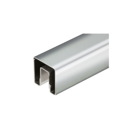 CRL GRS15PS Polished Stainless 1-1/2" Square Premium Cap Rail for 1/2" Glass - 120" Long