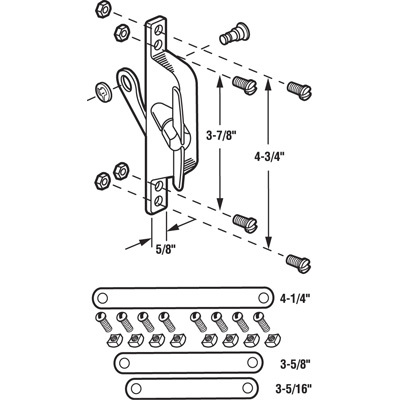 CRL H3819 White Universal Jalousie Window Operator