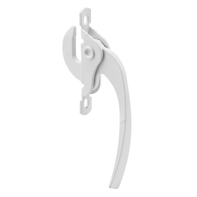 CRL H3717 White Left Hand Casement Window Lock with 2-3/8" Screw Holes