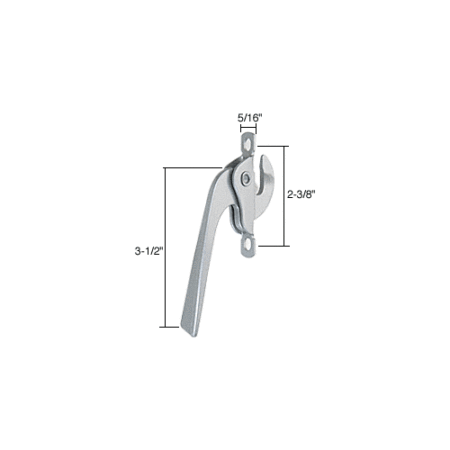 CRL H3541 Aluminum Left Hand Casement Window Lock - 2-3/8" Screw Holes