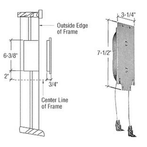 CRL H3579 8 Pound Wood Window Sash Balance