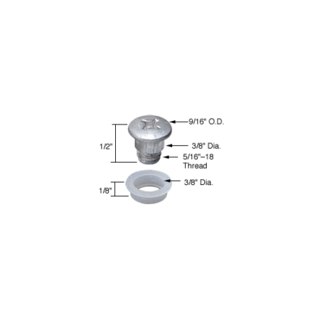 CRL H3692 9/16" Awning Window Repair Bolt and Bushing