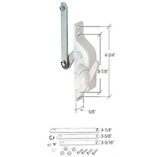 CRL H3819 White Universal Jalousie Window Operator