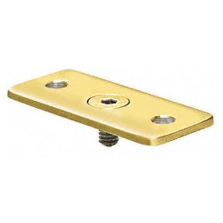 CRL HBFP1PB Polished Brass Optional Flat Hand Rail adaptor Plate for Hand Railing Bracket