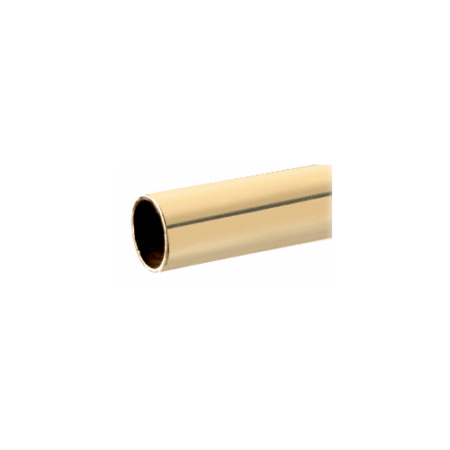 CRL HR10PB Polished Brass 1" Diameter Round .050" Tubing - 216"