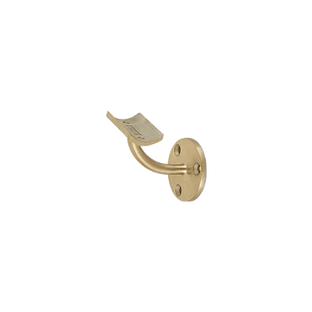 CRL HR15B3SB Satin Brass Del Mar Series Wall Mounted Long Arm Hand Rail Bracket