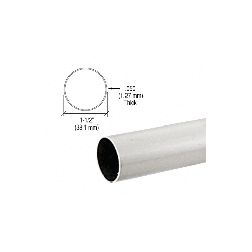 CRL HR15BS98 Brushed Stainless 1-1/2" Diameter Round .050" Tubing - 98" Stock Length