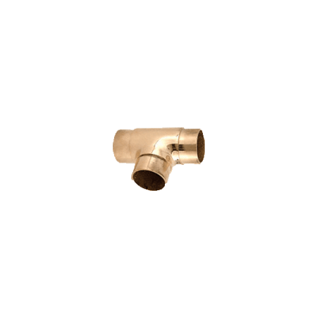 CRL HR15KPB Polished Brass Flush Tee for 1-1/2" Tubing