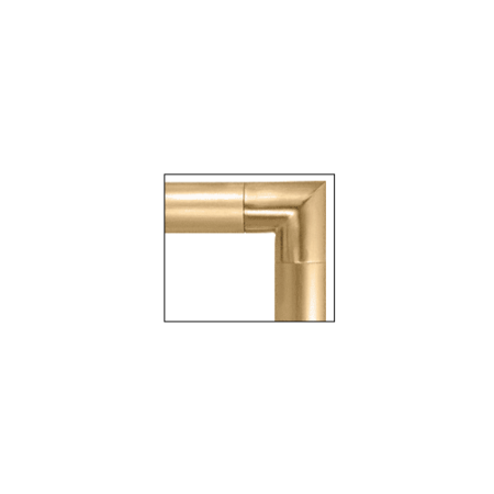 CRL HR15MCPB Polished Brass Mitered Style 90 Degree Corner for 1-1/2" Tubing