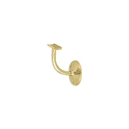 CRL HR15TPB Polished Brass Del Mar Series Wall Mounted Short Arm Hand Rail Bracket