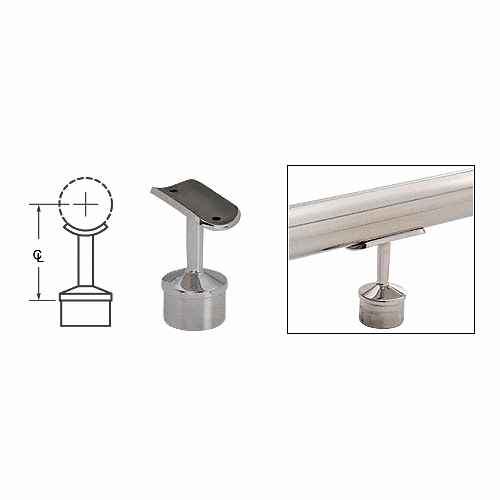 CRL HR15VSPB Polished Brass Straight Saddle for 1-1/2" Tubing