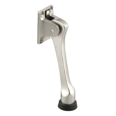 CRL J4571 Brushed Satin Chrome Door Mounted 4-1/2" Heavy-Duty Stop and Holder