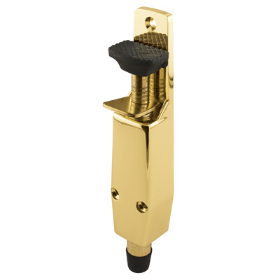 CRL J4594 Brass Door Mounted Step-On Door Holder