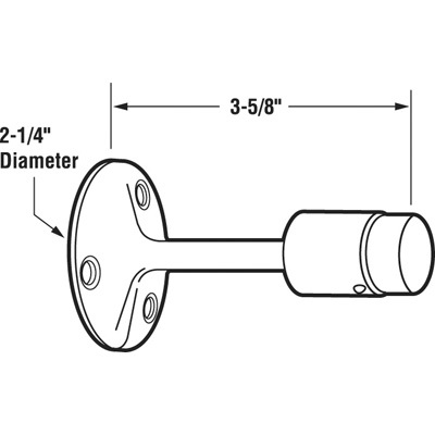 CRL W145 Aluminum Wall Mounted Heavy-Duty Door Stop