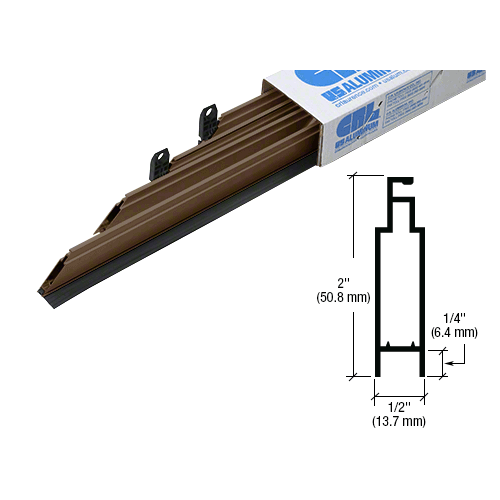 CRL KDEX2048BRZ Bronze 48" x 81" Heavy-Duty Extruded K.D. Sliding Screen Door Kit - 2" Frame