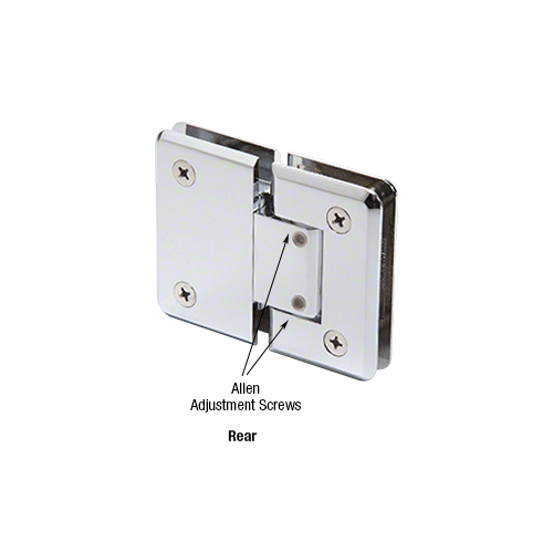 CRL P1N380BL Black Pinnacle 380 Series Adjustable 180 Degree Glass-to-Glass Hinge