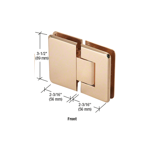 CRL P1N380BN Brushed Nickel Pinnacle 380 Series Adjustable 180 Degree Glass-to-Glass Hinge