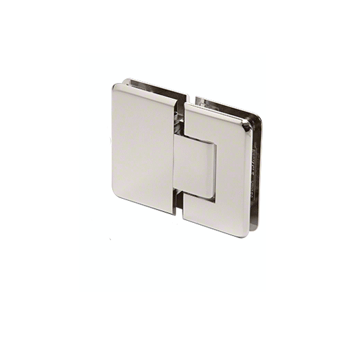 CRL P1N380SN Satin Nickel Pinnacle 380 Series Adjustable 180 Degree Glass-to-Glass Hinge