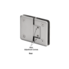 CRL P1N380BN Brushed Nickel Pinnacle 380 Series Adjustable 180 Degree Glass-to-Glass Hinge