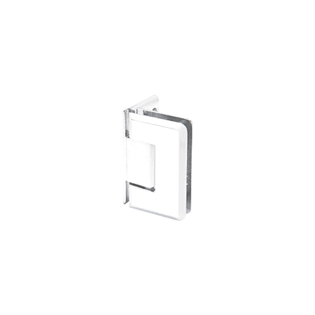 CRL P1N544AW All White Pinnacle 544 Series 5 Degree Wall Mount Offset Back Plate Hinge